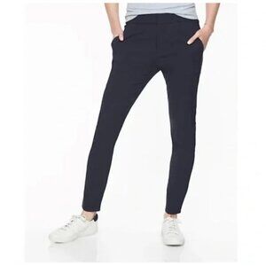 Athleta Wander Stash skinny pant black stretch flat front 10 pocket TALL 10T